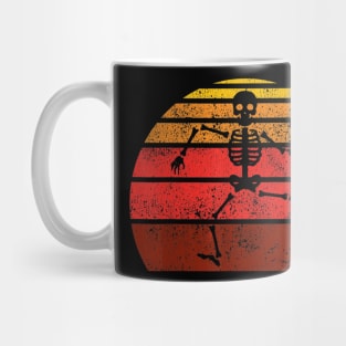 Retro Vintage Dancing Skeleton Halloween Costume Gift Mug